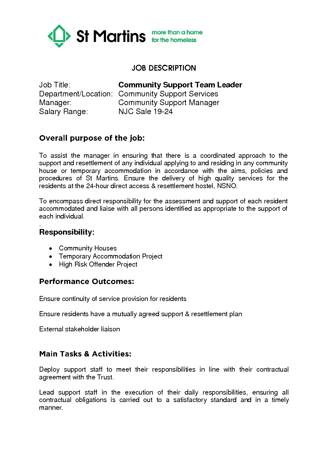 Featured image for Community Support Team Leader 2020