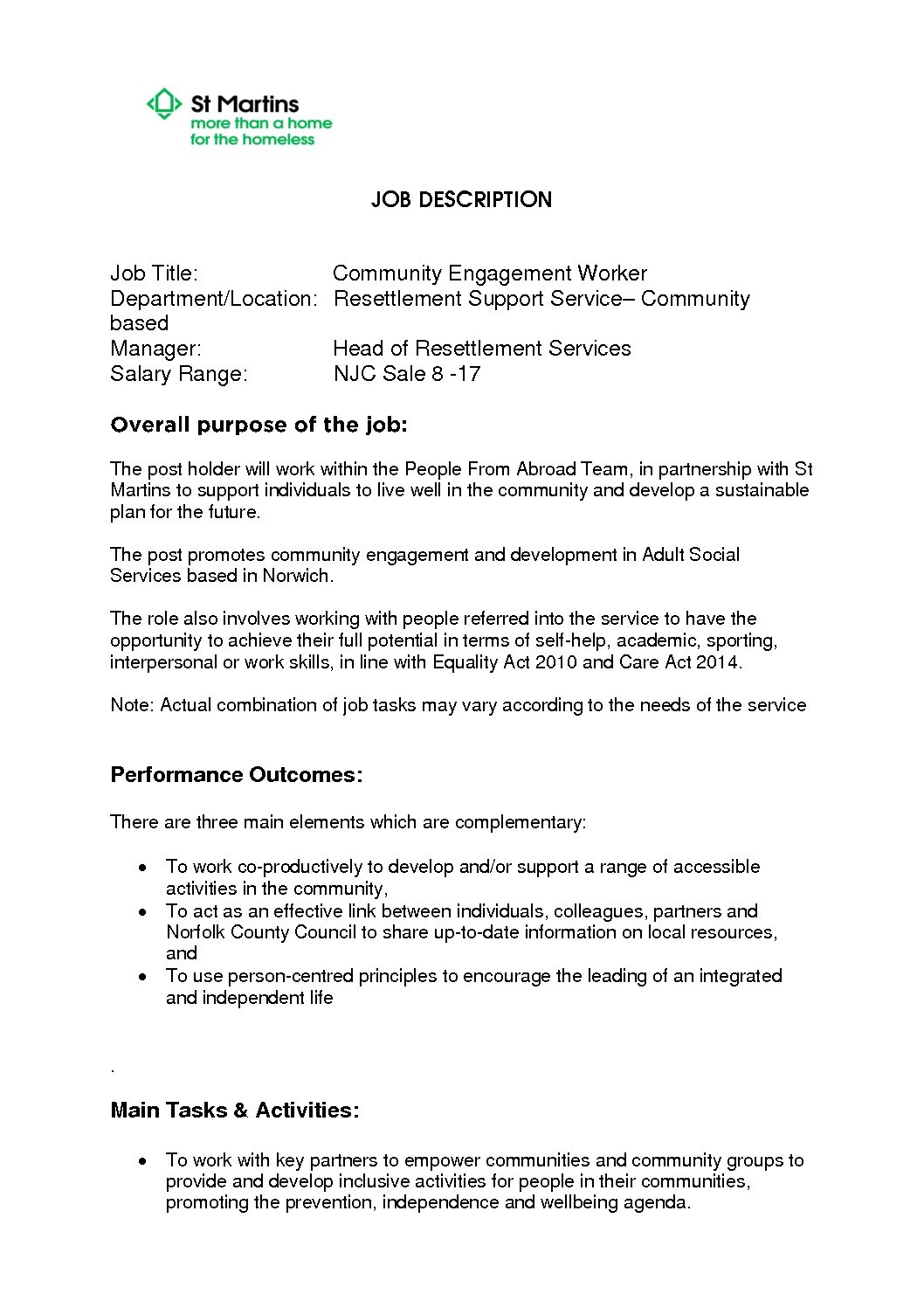 Featured image for Community Engagement Worker - Resettlement Services