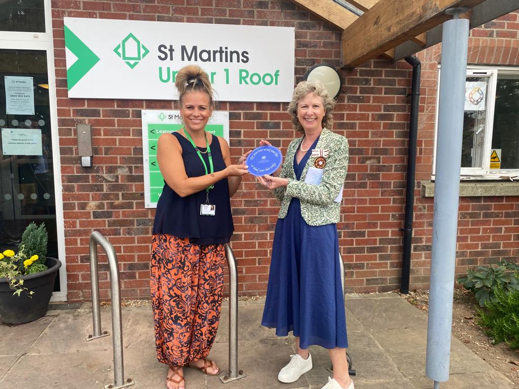 receiving the plaque