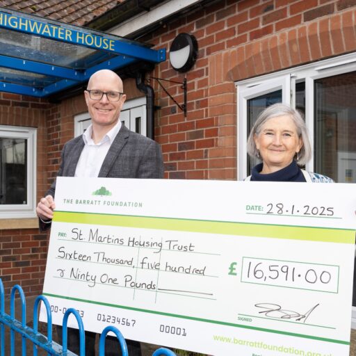 Featured image for Norfolk homebuilder raises over £16,000 to support St Martins