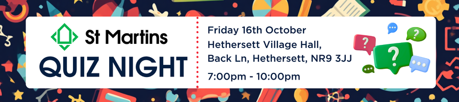 St Martins Quiz Night 16th October 2026 Hethersett Village Hall