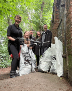 Marshalls Waste and St Martins Sustainability Group litter pick along Bishopbridge